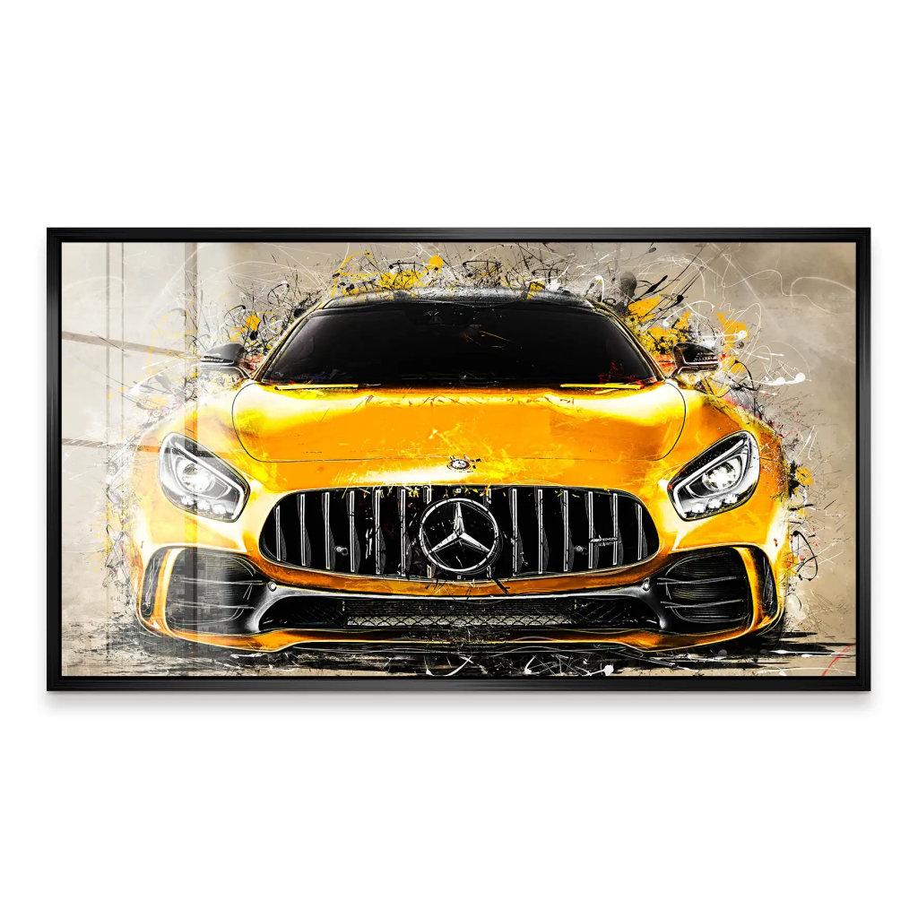Mercedes AMG GT Retro Style Acrylglas Bild INGALERIE