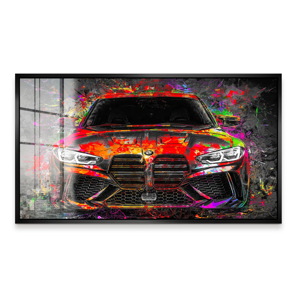 BMW M4 Pop Art Style Acrylglas Bild INGALERIE