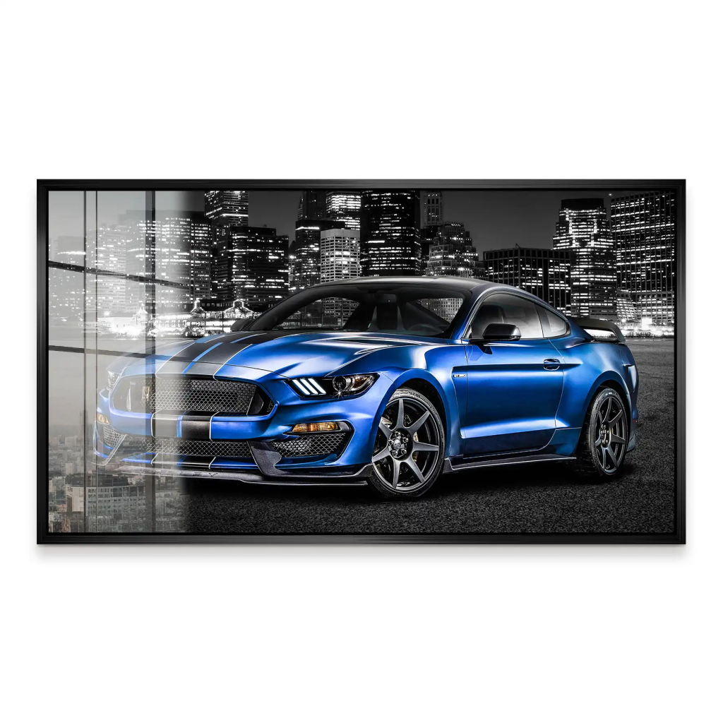 Ford Mustang Blue City Acrylglas Bild INGALERIE