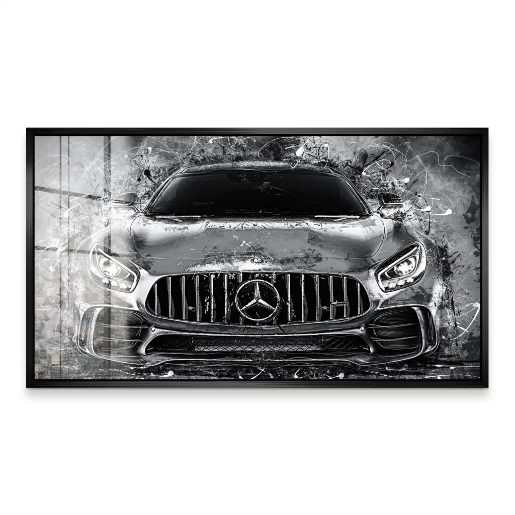 Mercedes AMG GT Silver Style Acrylglas Bild INGALERIE