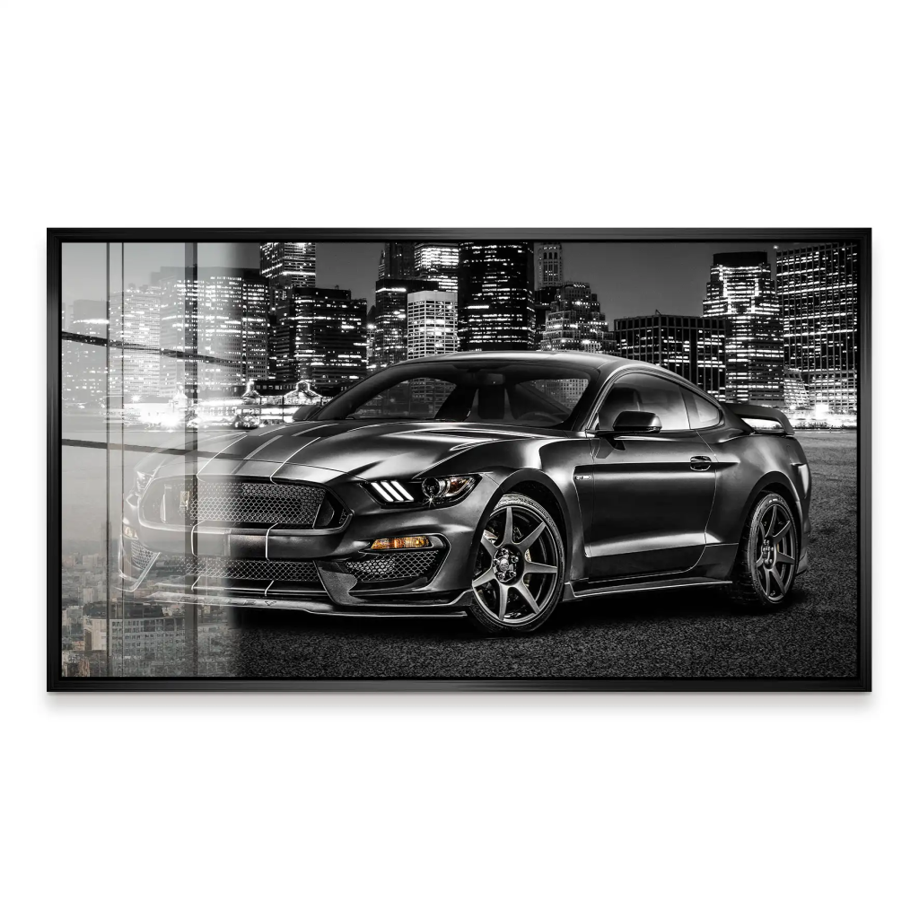 Ford Mustang Black City Acrylglas Bild INGALERIE