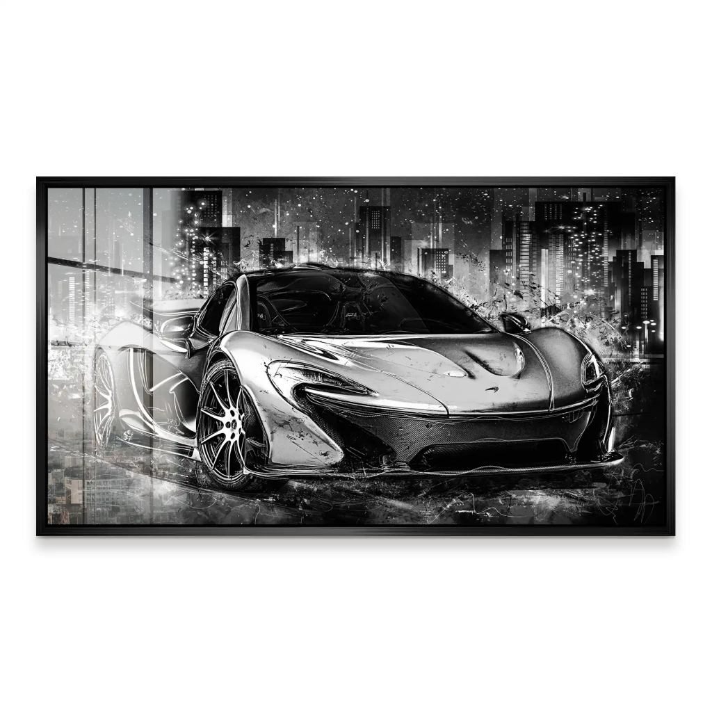 McLaren Abstrakt Black Acrylglas Bild INGALERIE