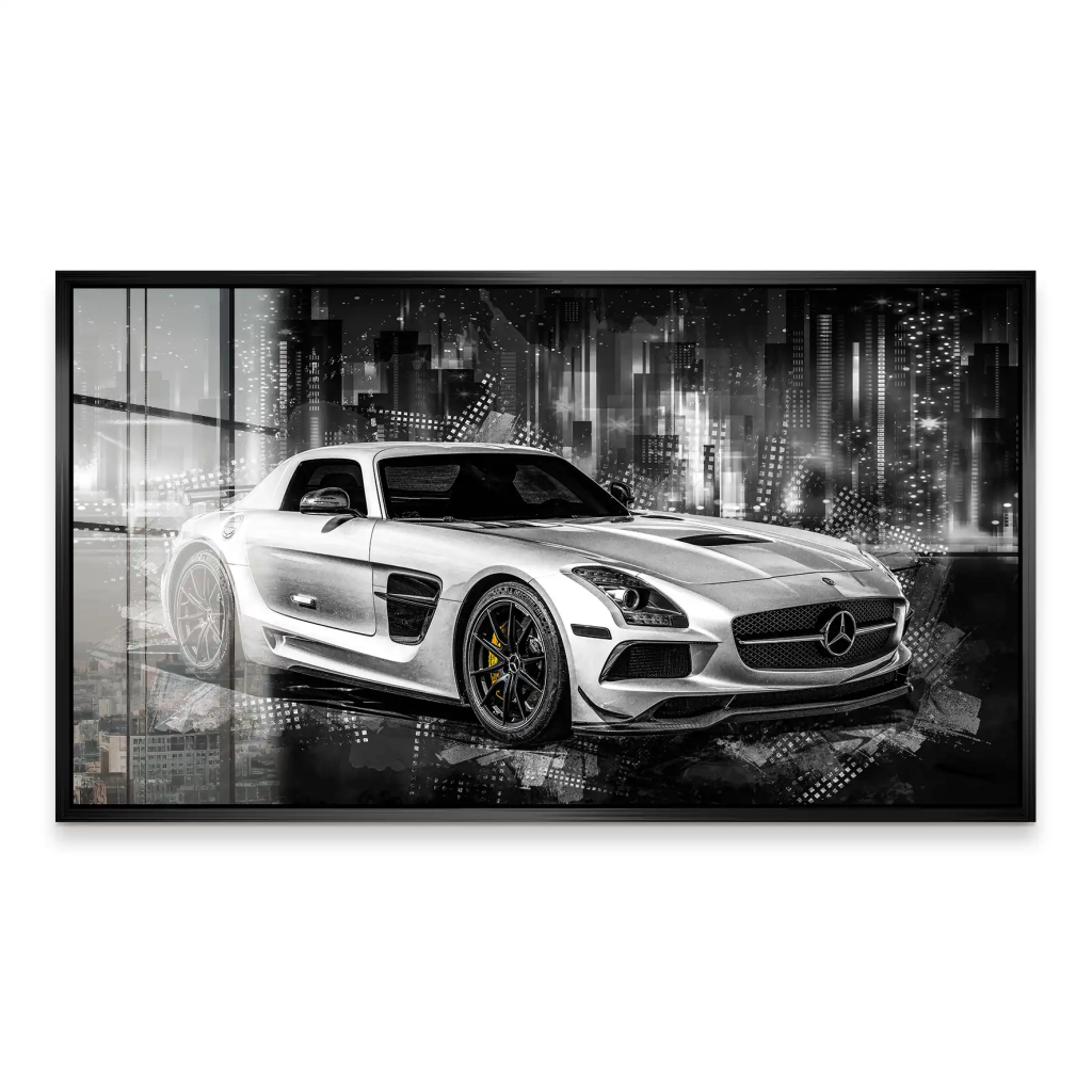Mercedes SLS City Style Acrylglas Bild INGALERIE