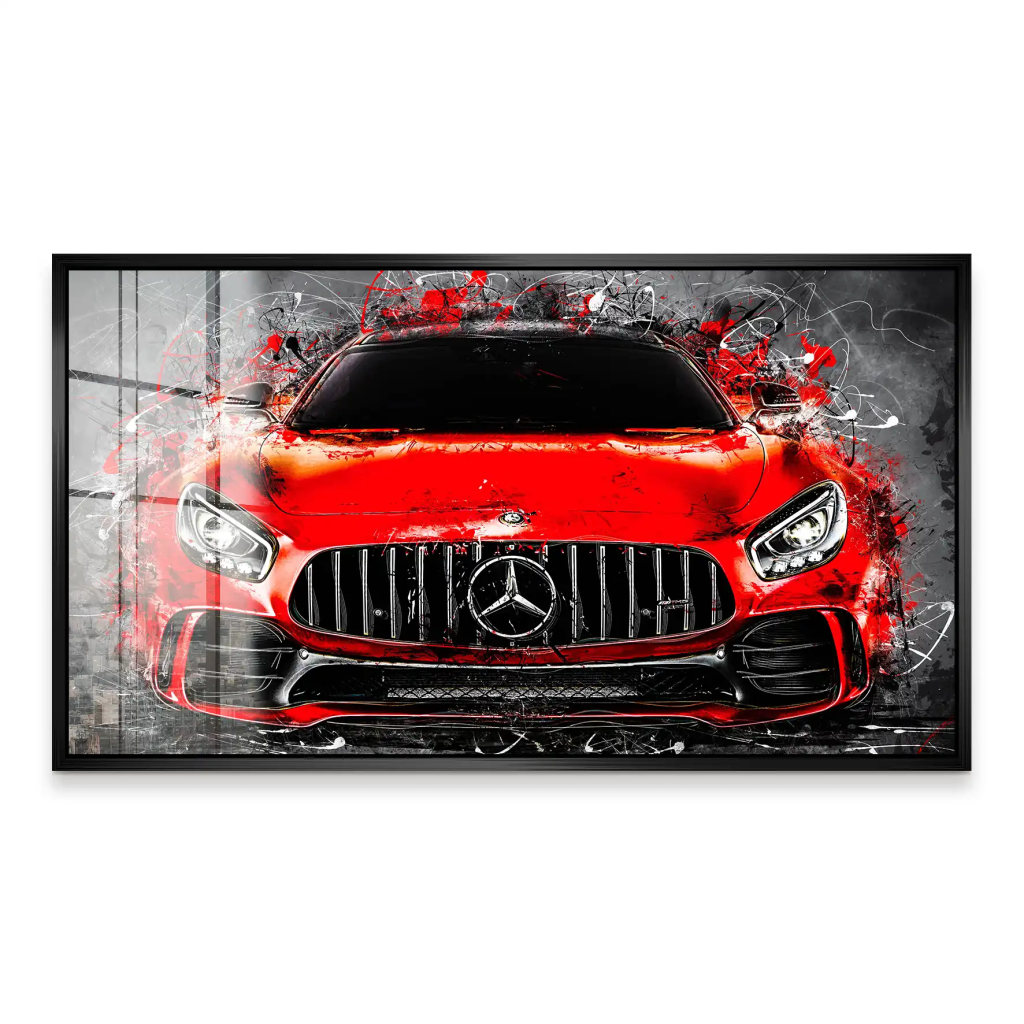 Mercedes AMG GT Abstrakt Rot Acrylglas Bild INGALERIE
