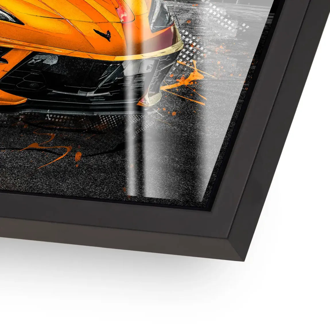 Corvette C8 Abstrak Orange Style Acrylglas Bild INGALERIE