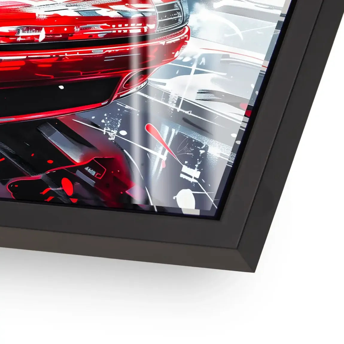 Porsche 911 Red City Acrylglas Bild