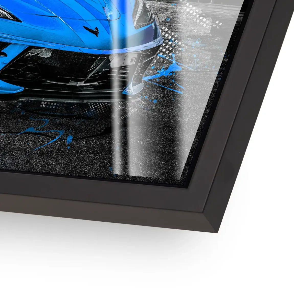 Corvette C8 Abstrak Blue Style Acrylglas Bild INGALERIE