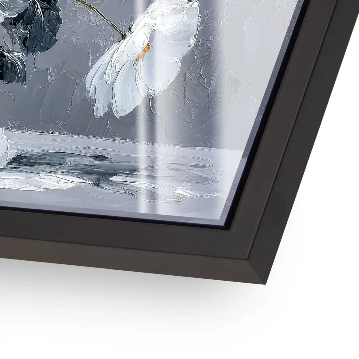 Silver White Blossom Art Acrylglas Bild