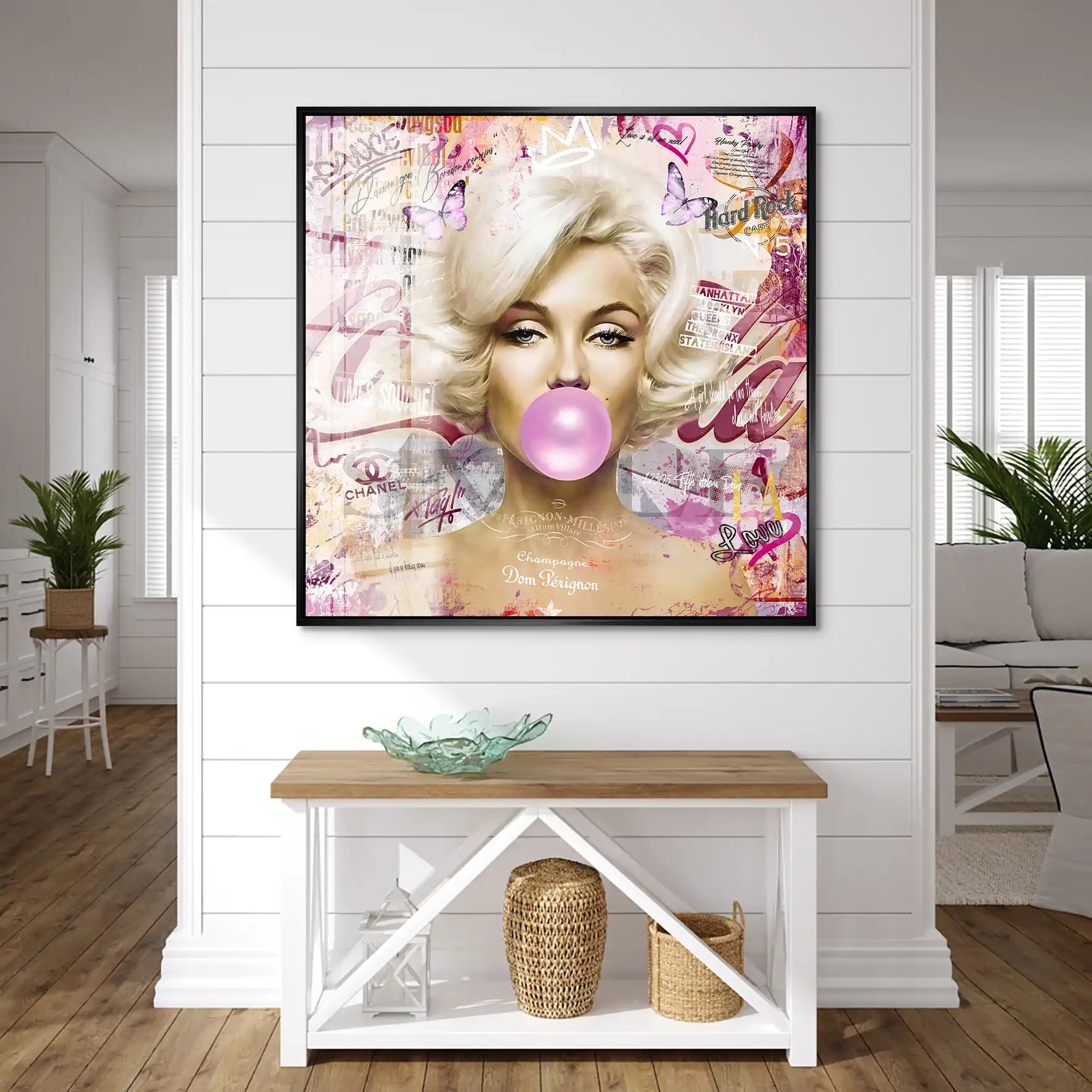 Marilyn Monroe Bubble Gum Pop Art Acrylglas Bild INGALERIE