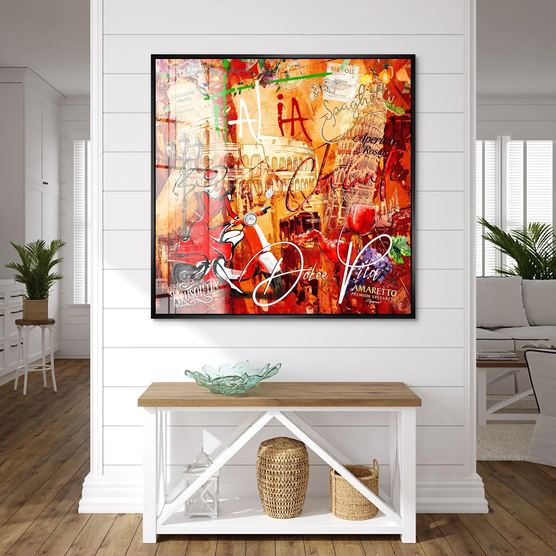 Italien Dolce Vita Pop Art Acrylglas Bild INGALERIE