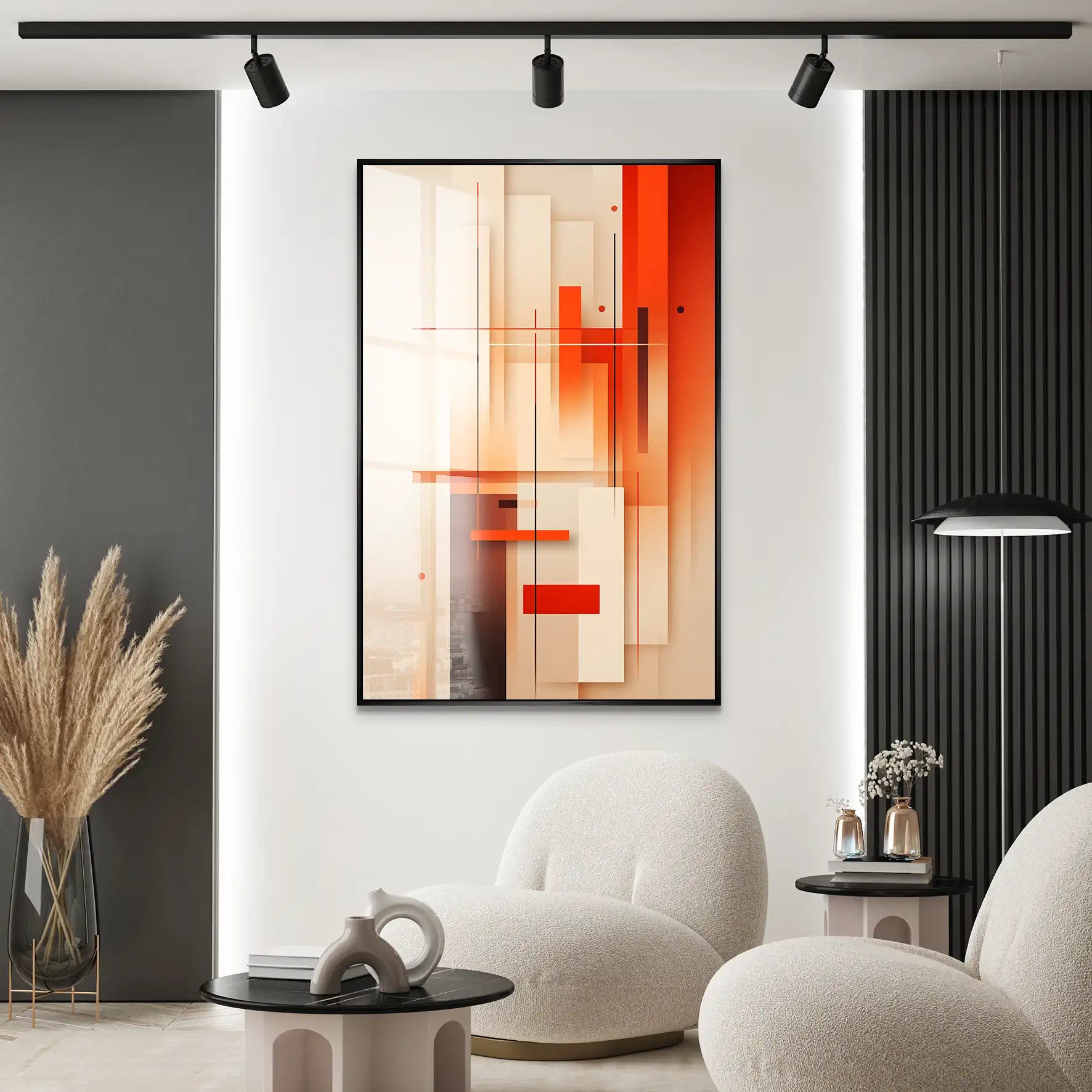 Red Minimalismus Acrylglas Bild INGALERIE