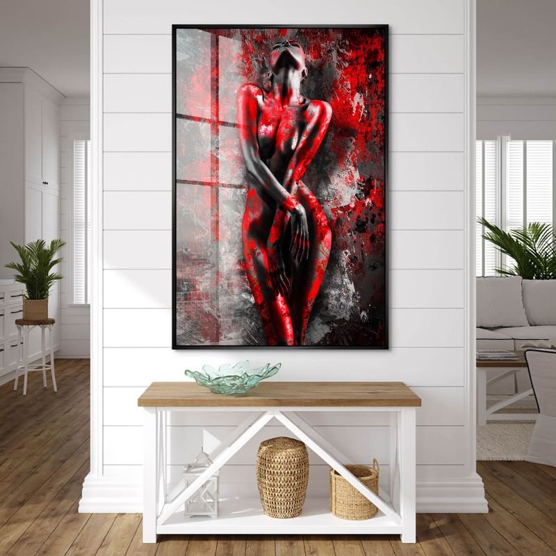 Red Woman Erotik Abstrakt Acrylglas Bild INGALERIE