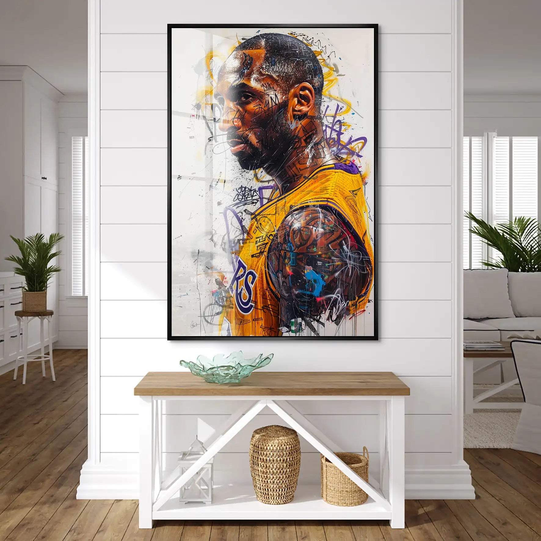 Kobe Basketball Graffiti Acrylglas Bild INGALERIE
