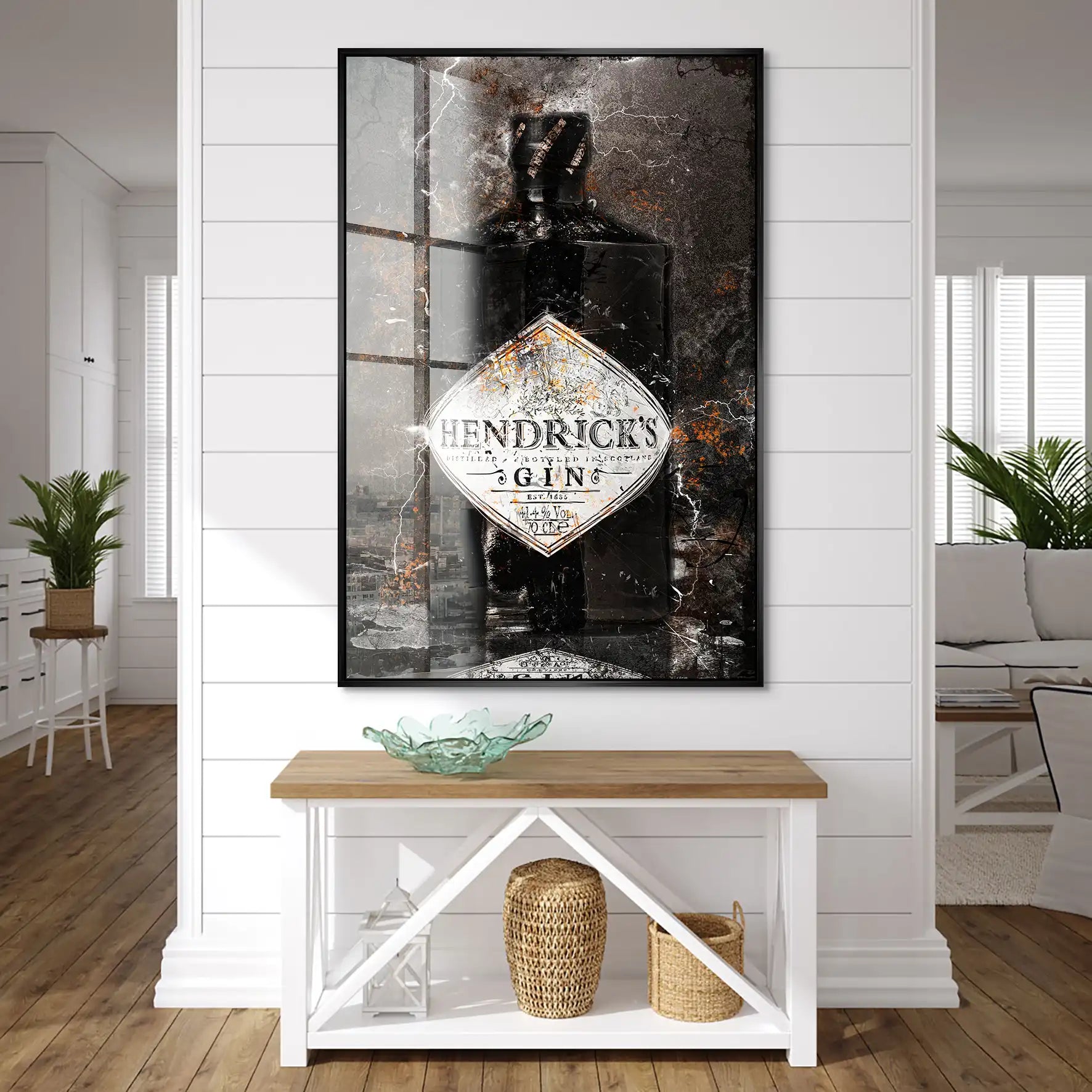 Gin Abstrakt Dark Style Acrylglas Bild INGALERIE