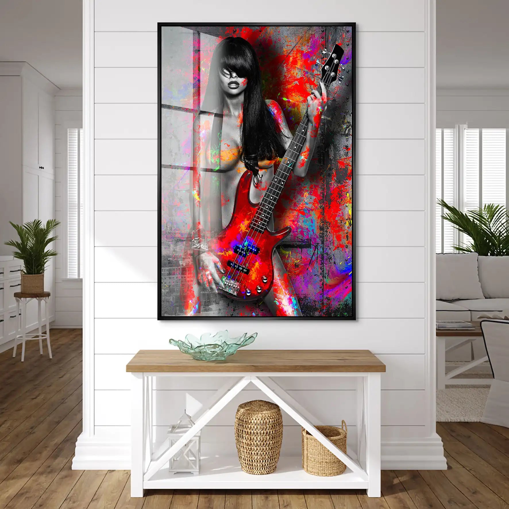 Guitar Abstrakt Color Style Acrylglas Bild INGALERIE