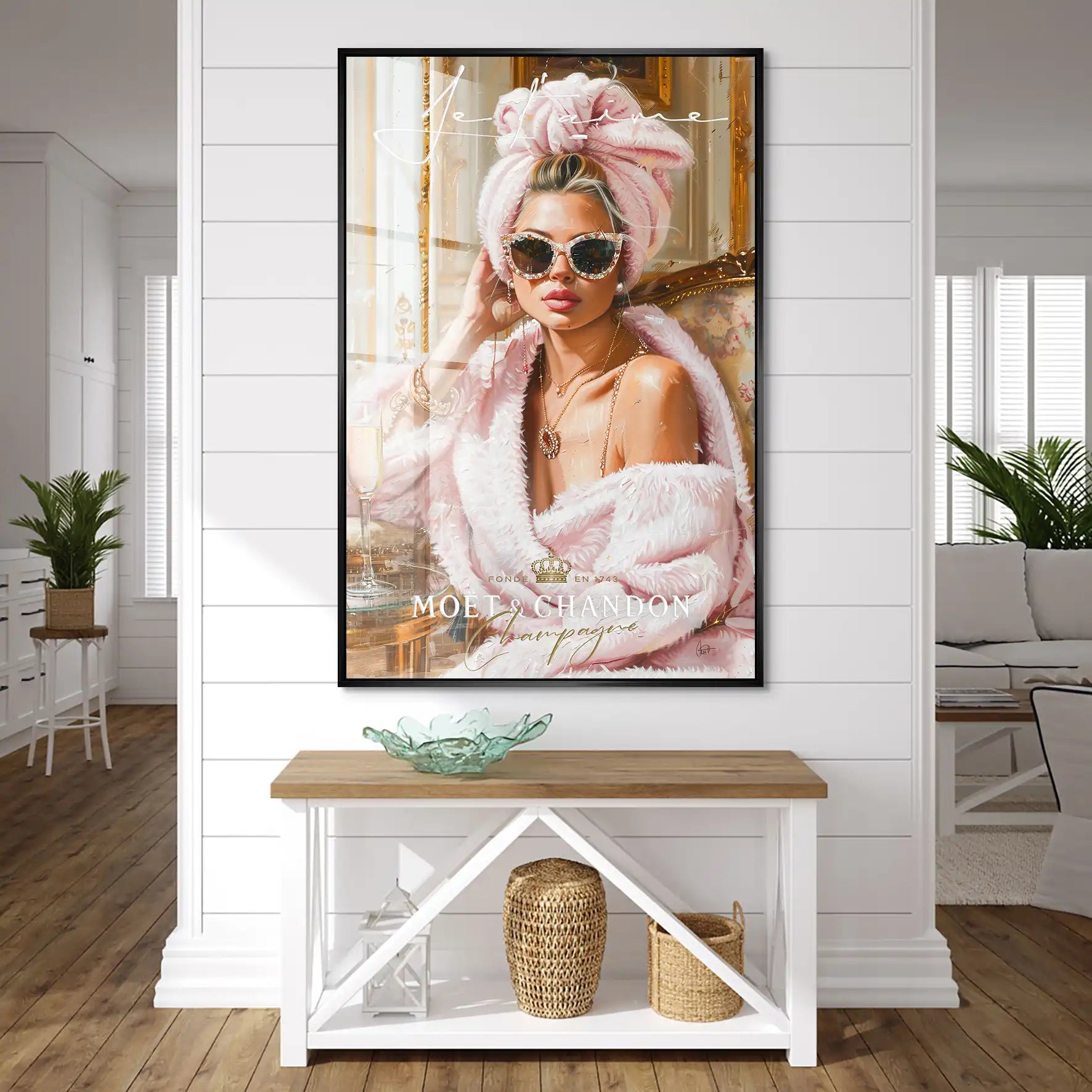 Beauty Luxe Champagner Acrylglas Bild INGALERIE