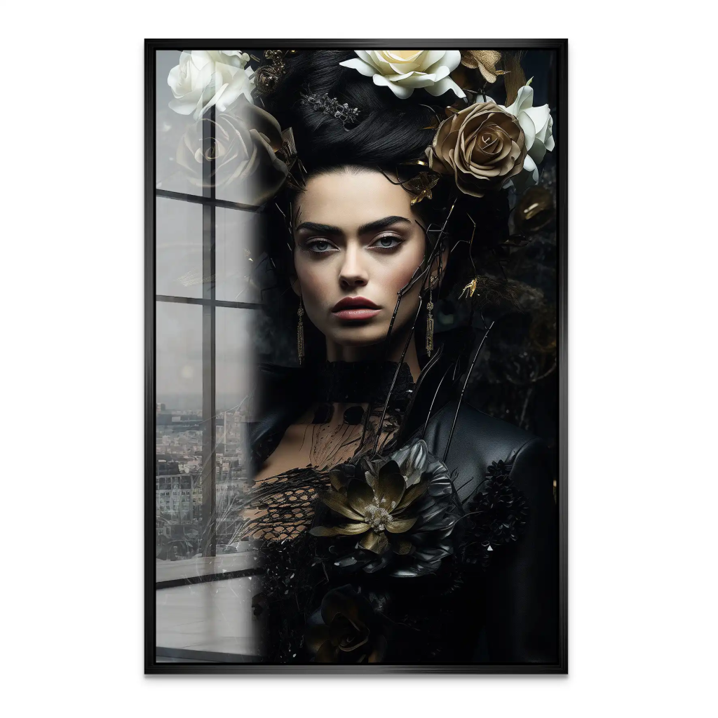 Frida Kahlo Dark Style Acrylglas Bild INGALERIE