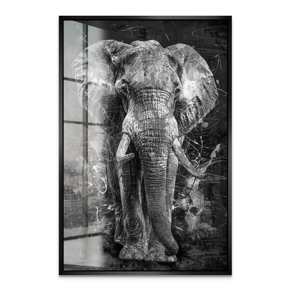 Elefant Abstrakt Acrylglas Bild INGALERIE