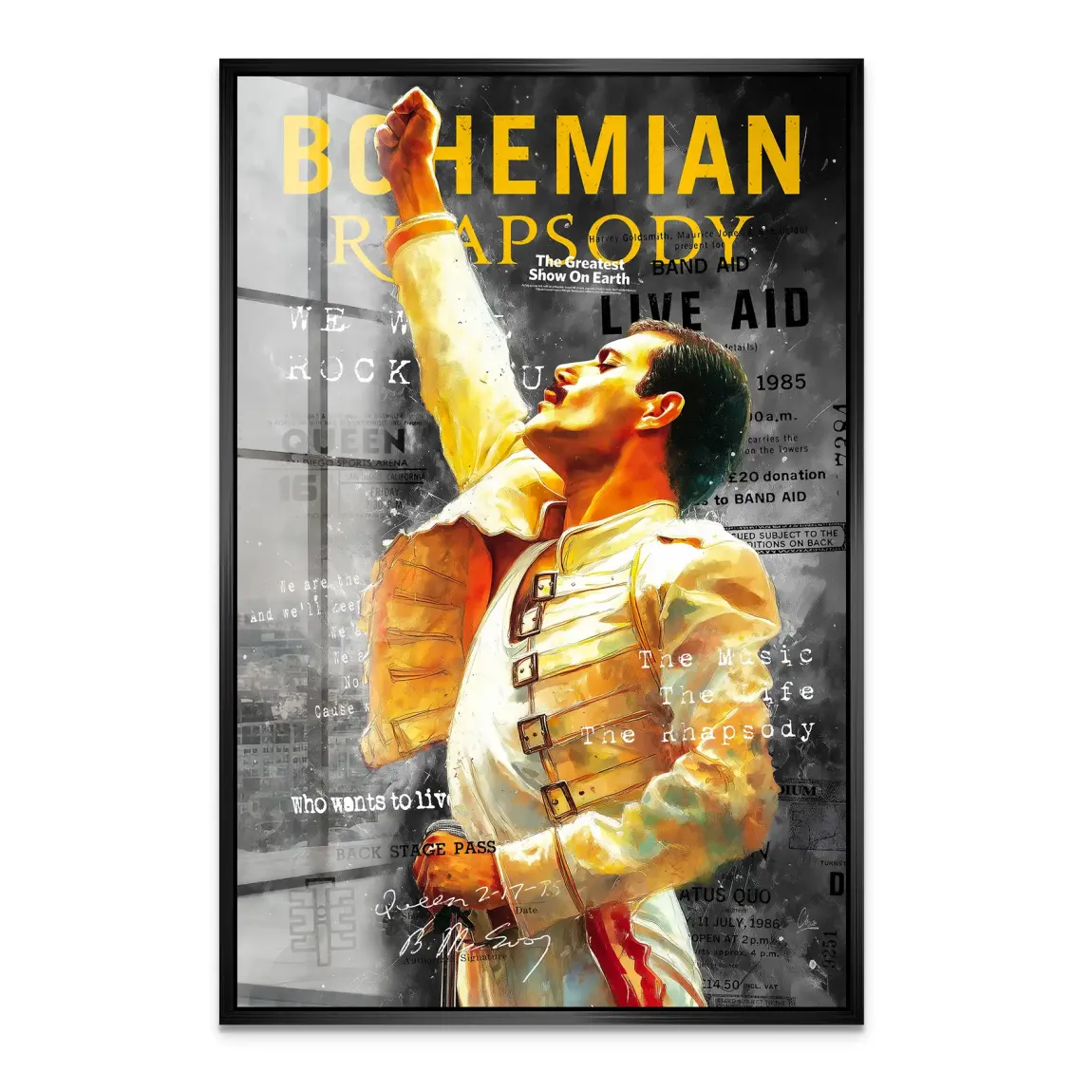 Freddie Mercury Bohemian Acrylglas Bild