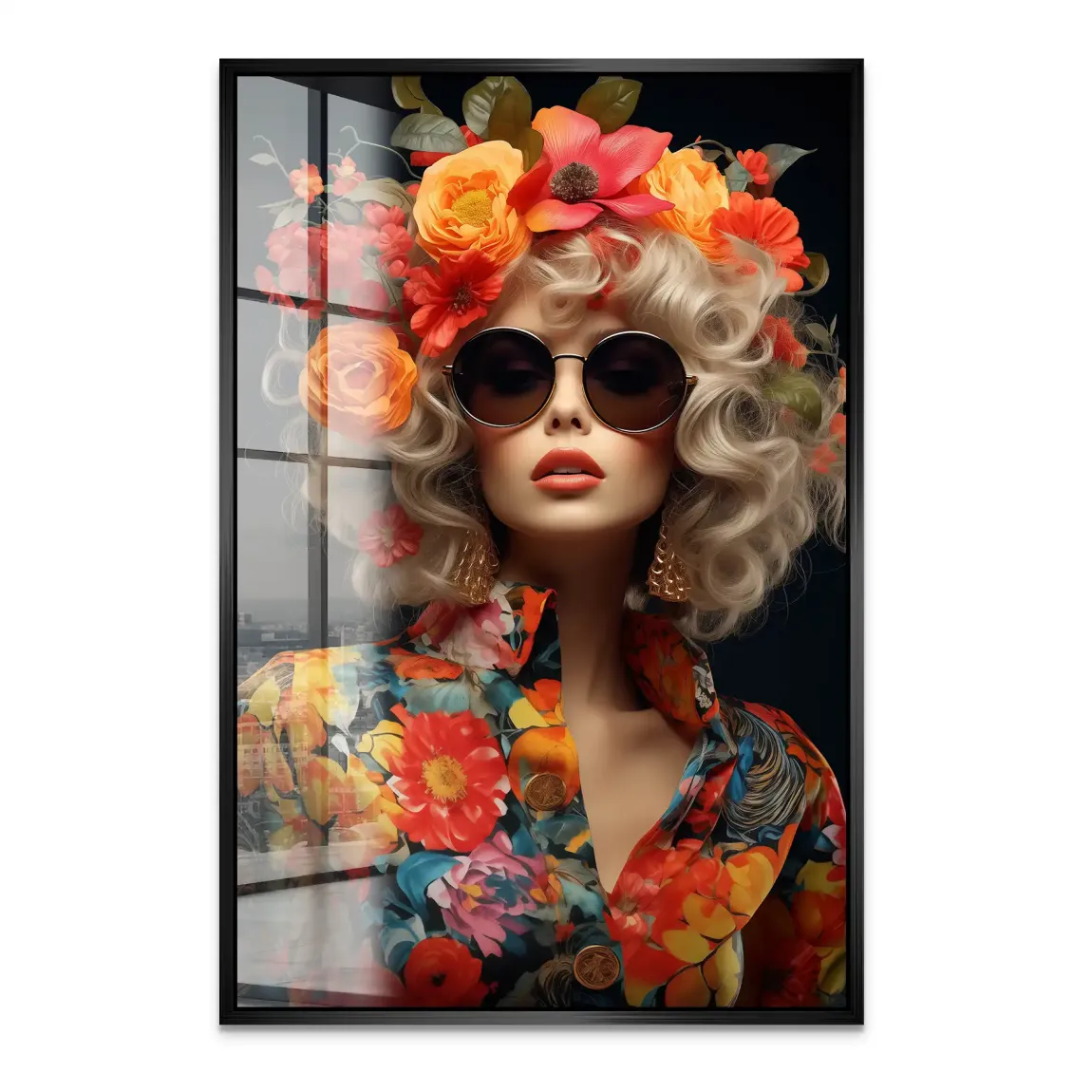 Floral Glamour Acrylglas Bild