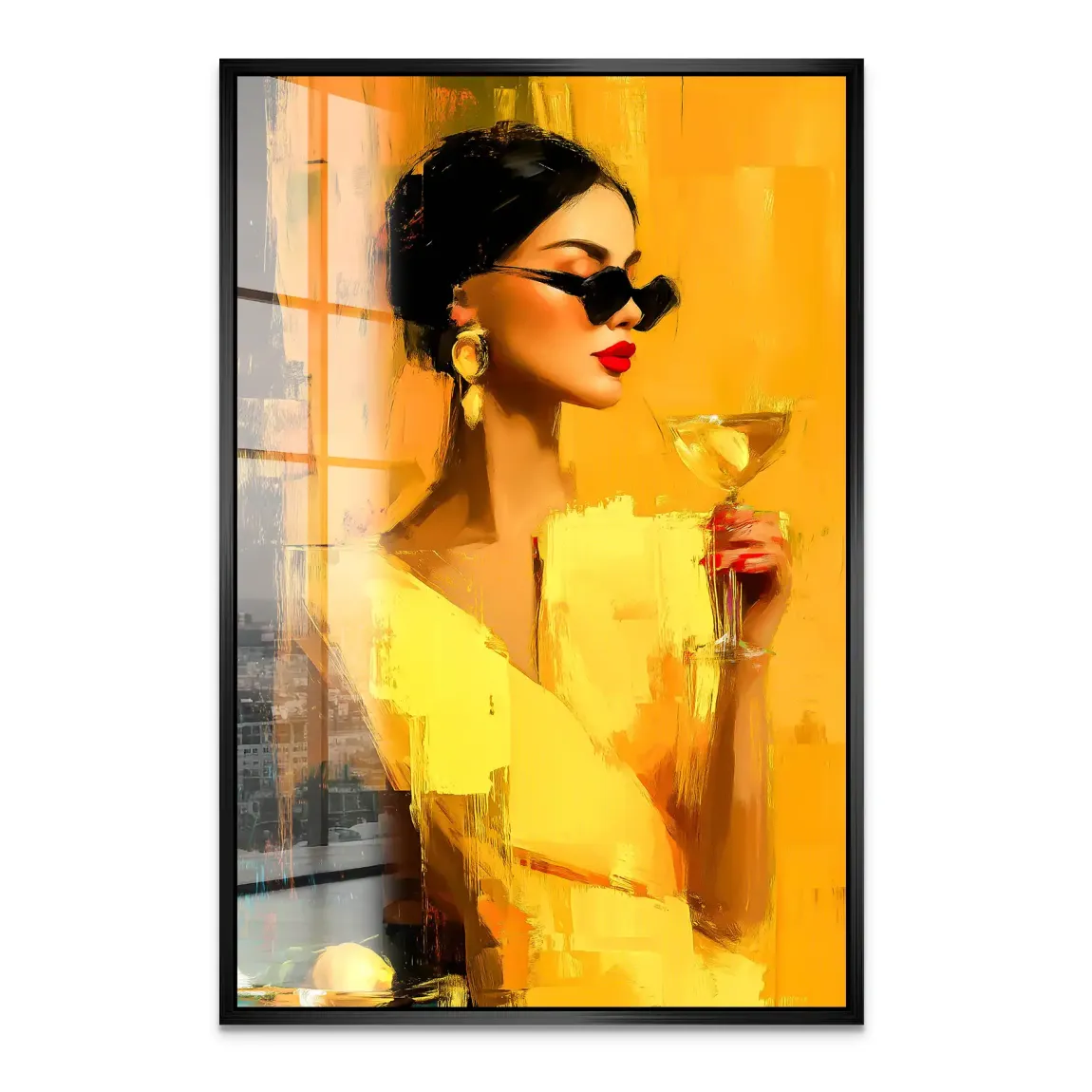 Golden Luxe Martini Acrylglas Bild INGALERIE