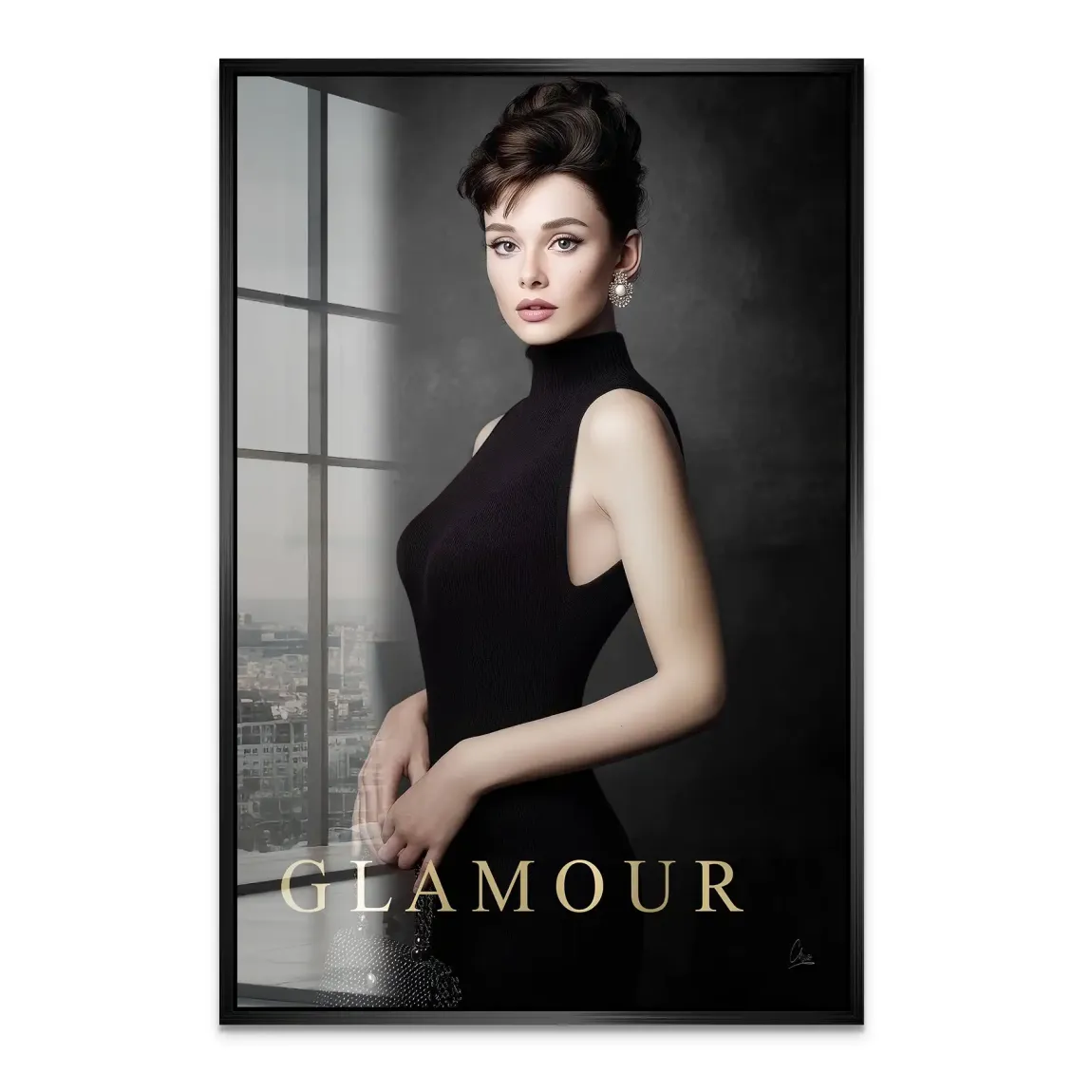 Audrey Glam Noir Acrylglas Bild