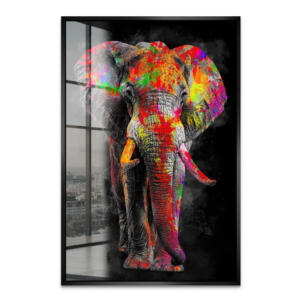 Elefant Color Style Acrylglas Bild INGALERIE