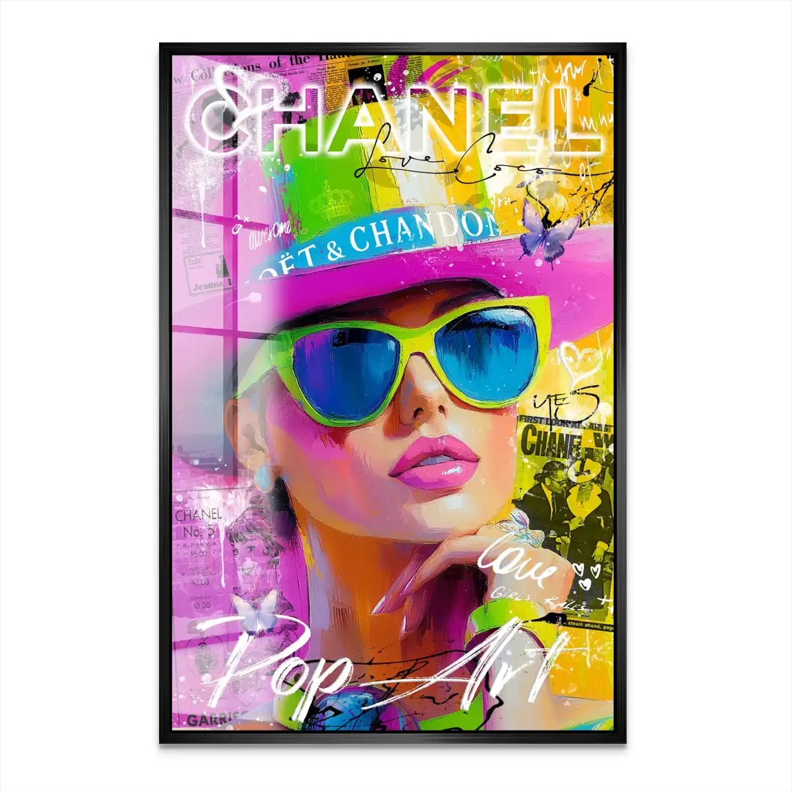 Chanel Pop Art Beauty Nr.4 Acrylglas Bild INGALERIE