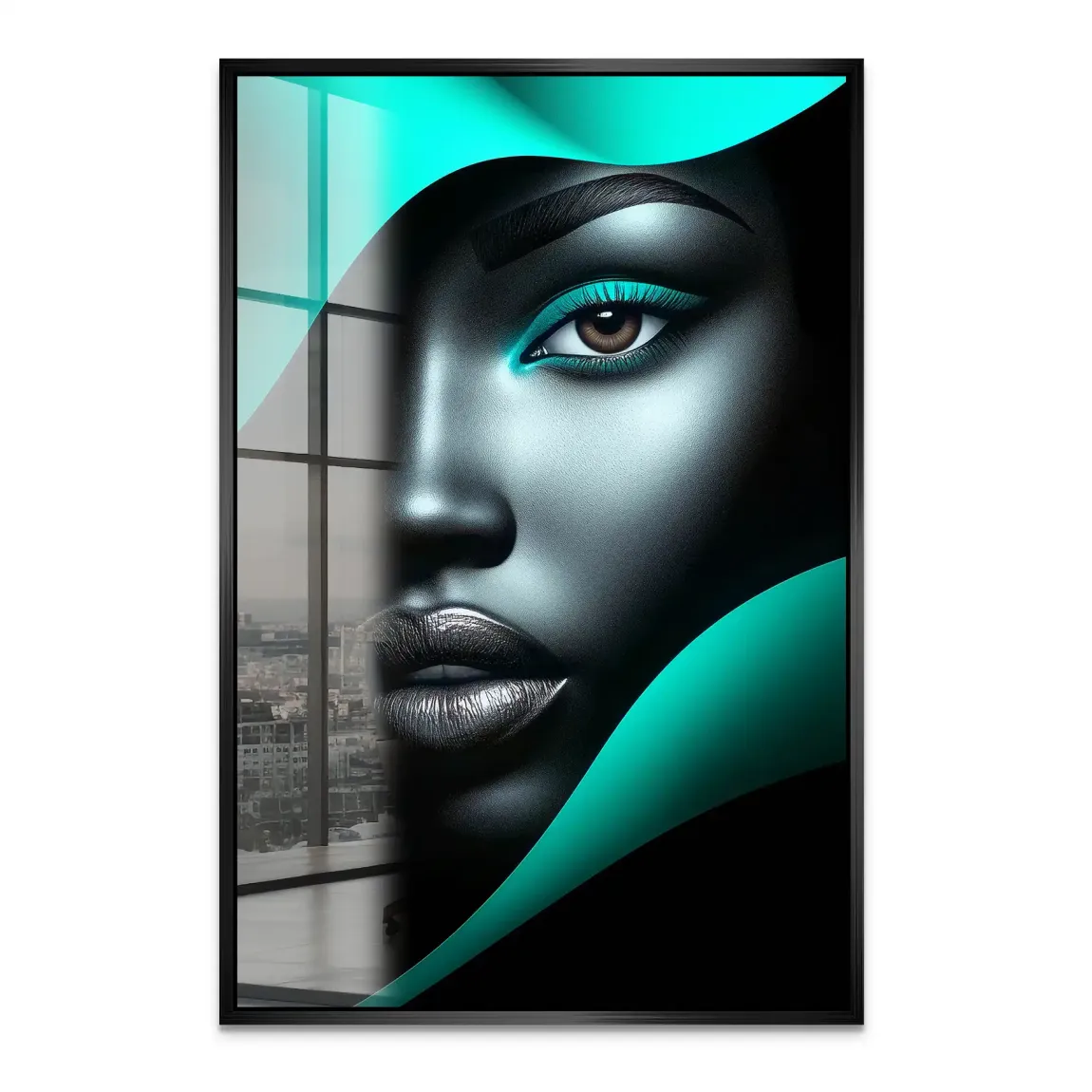 Mystique in Türkis Acrylglas Bild INGALERIE
