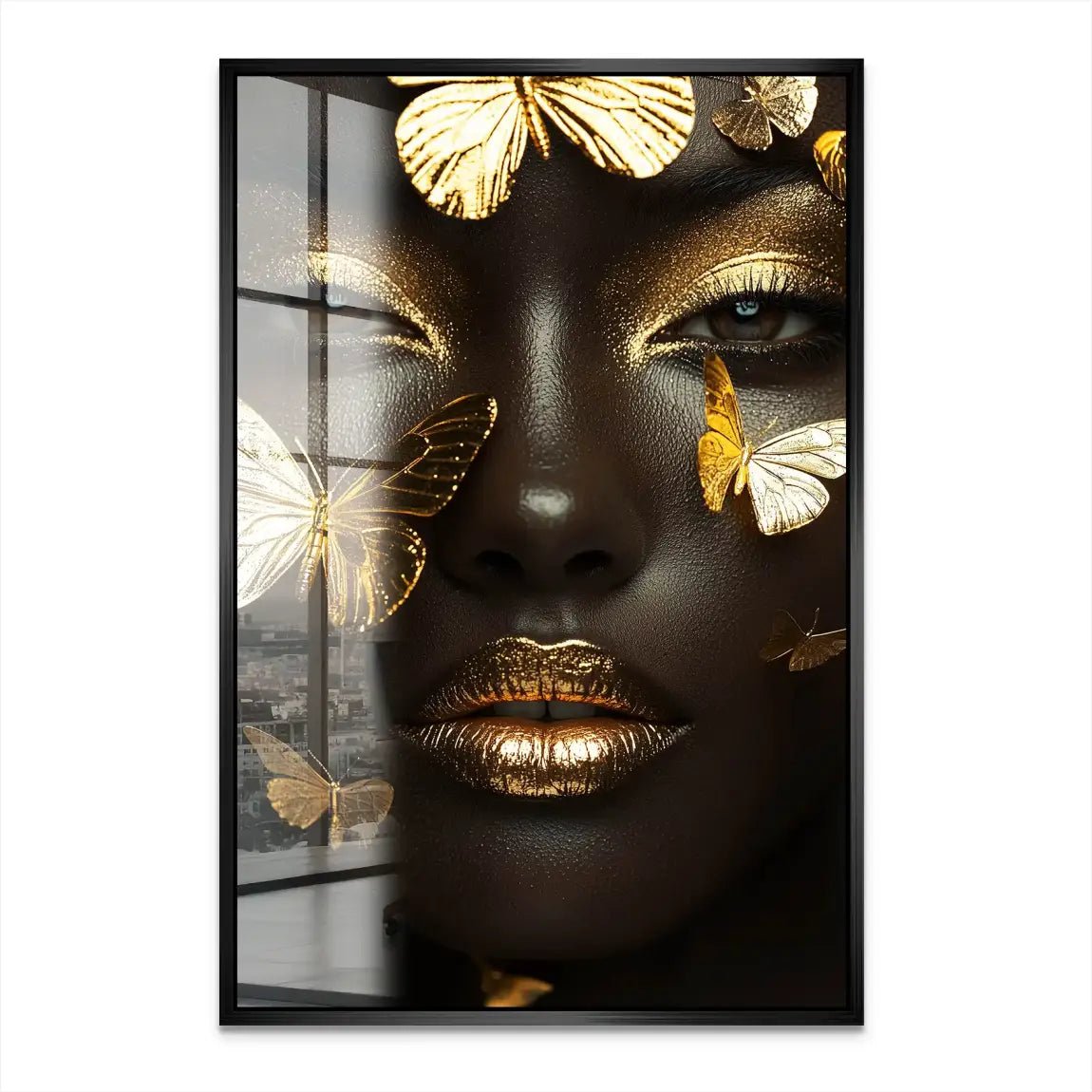 Golden Butterfly Acrylglas Bild INGALERIE