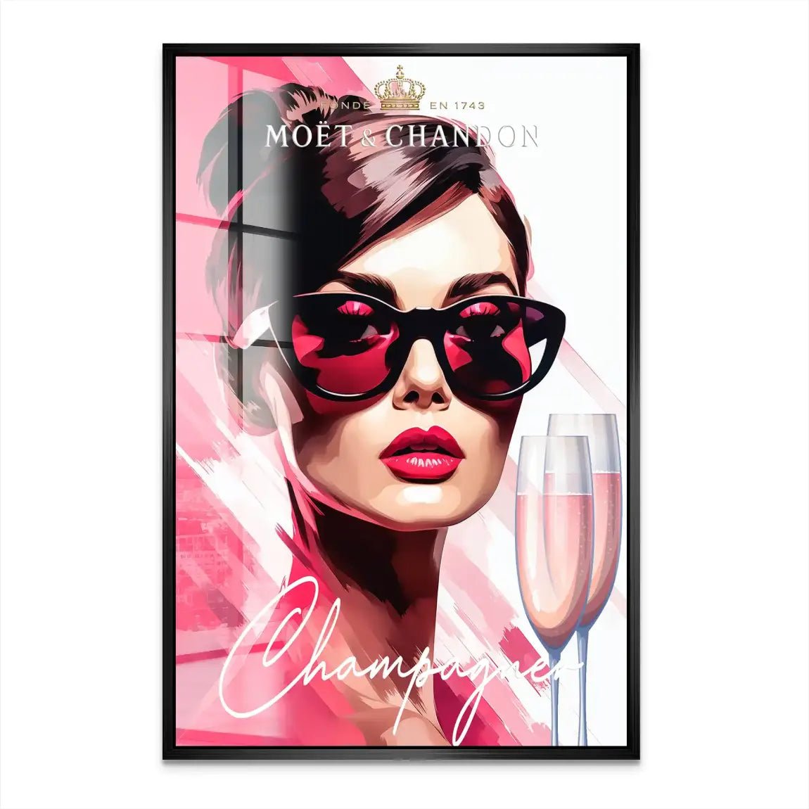 Audrey Champagner Acrylglas Bild INGALERIE