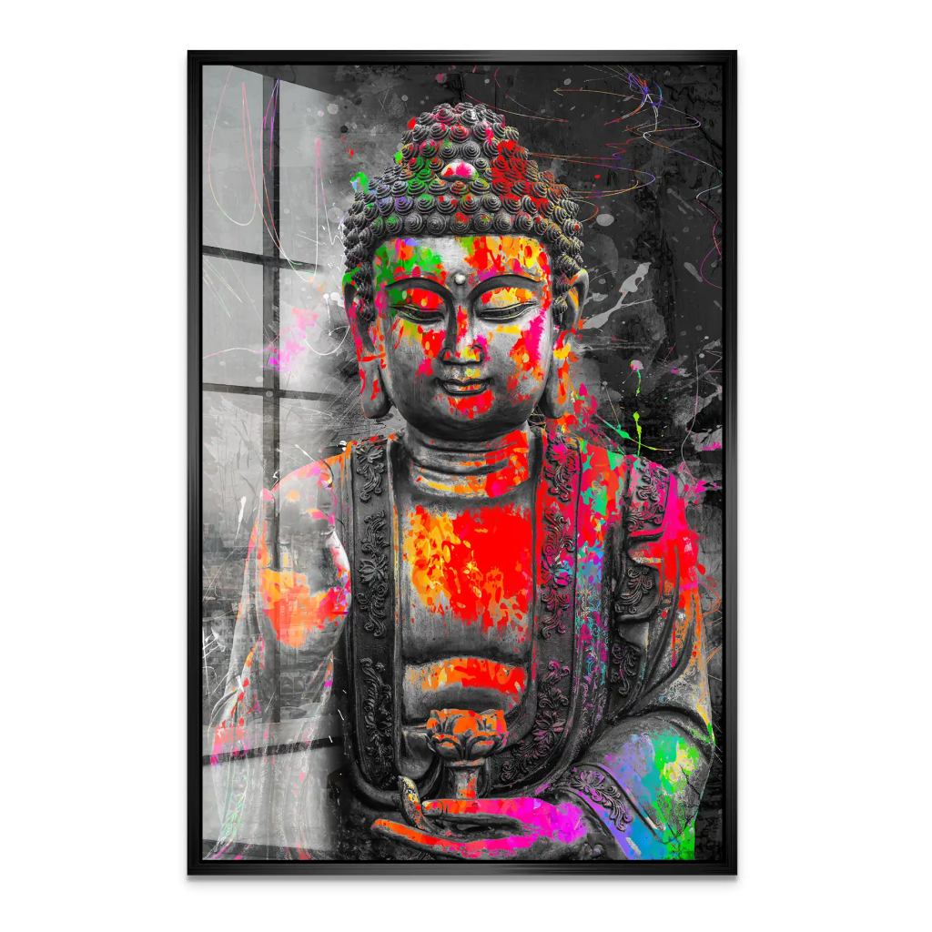 Buddha Pop Art Acrylglas Bild INGALERIE