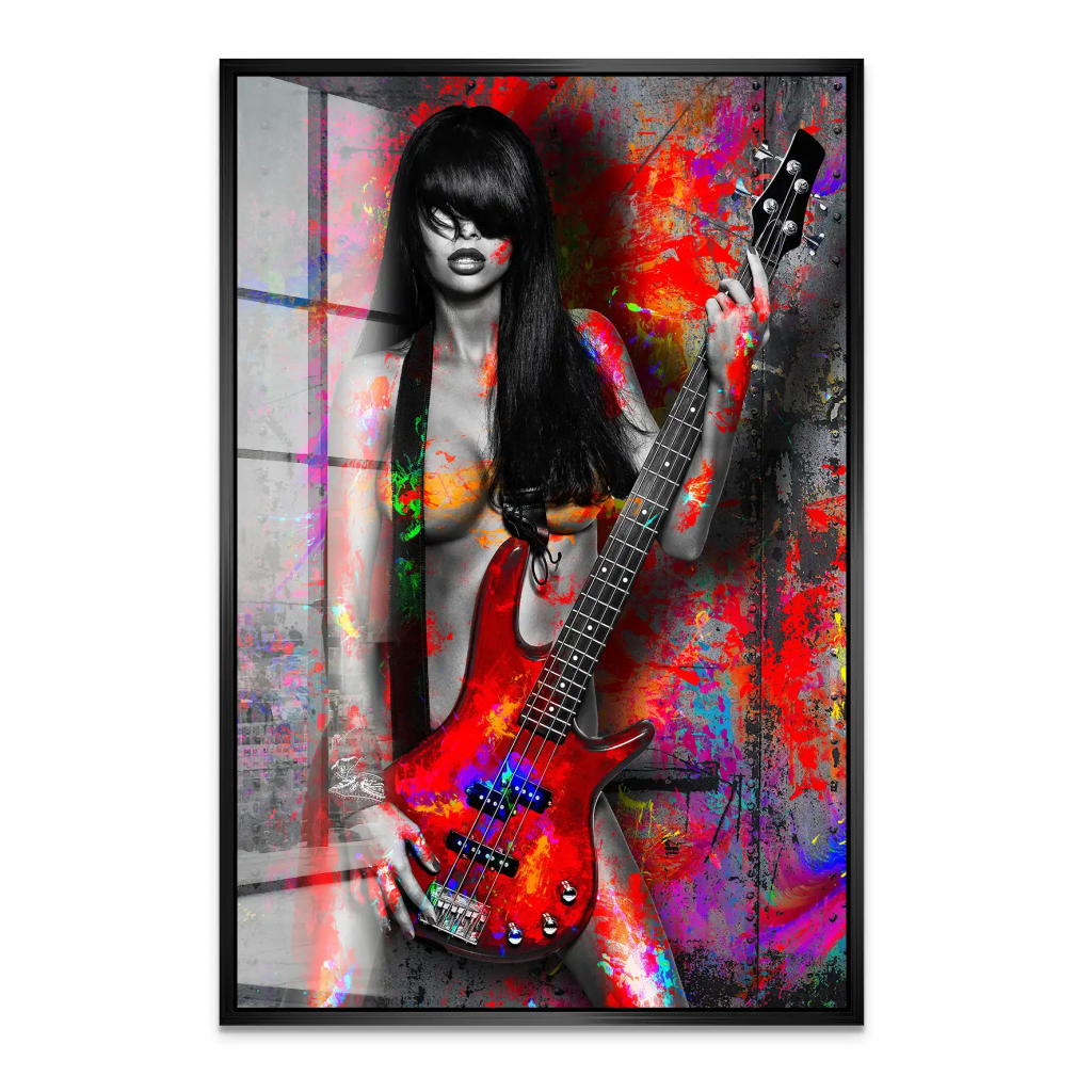 Guitar Abstrakt Color Style Acrylglas Bild INGALERIE