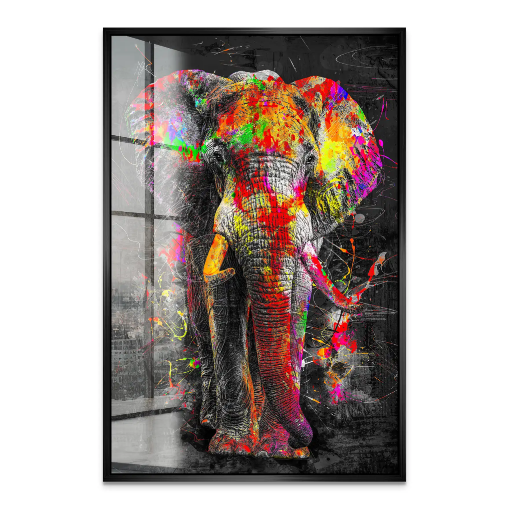 Elefant Abstrakt Style Acrylglas Bild INGALERIE