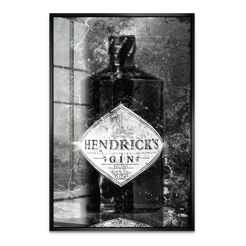 Gin Abstrakt Black Style Acrylglas Bild INGALERIE