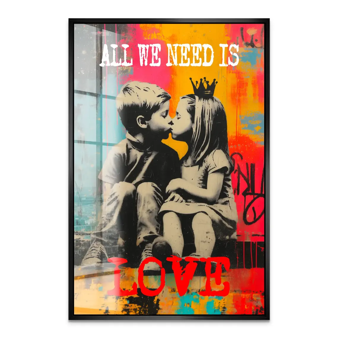 Need Love Art Acrylglasbild