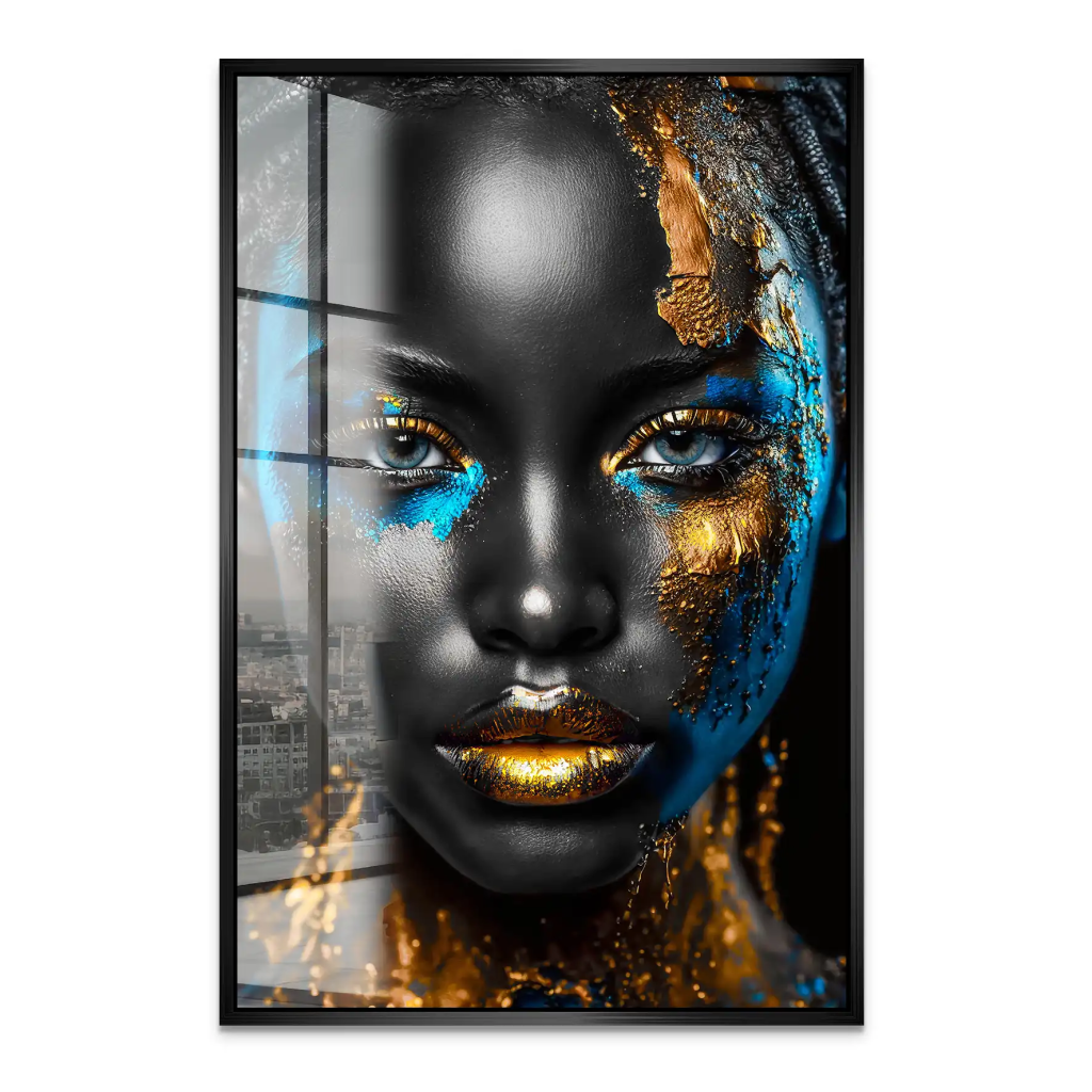 Black Gold Woman Acrylglas Bild INGALERIE
