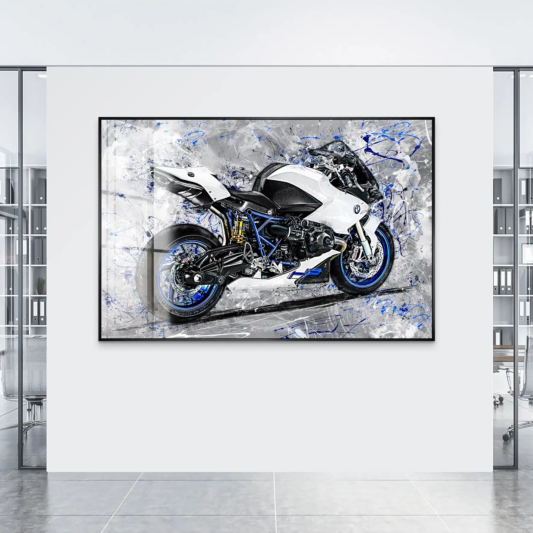 BMW HP2 Abstrakt Art Acrylglas Bild INGALERIE