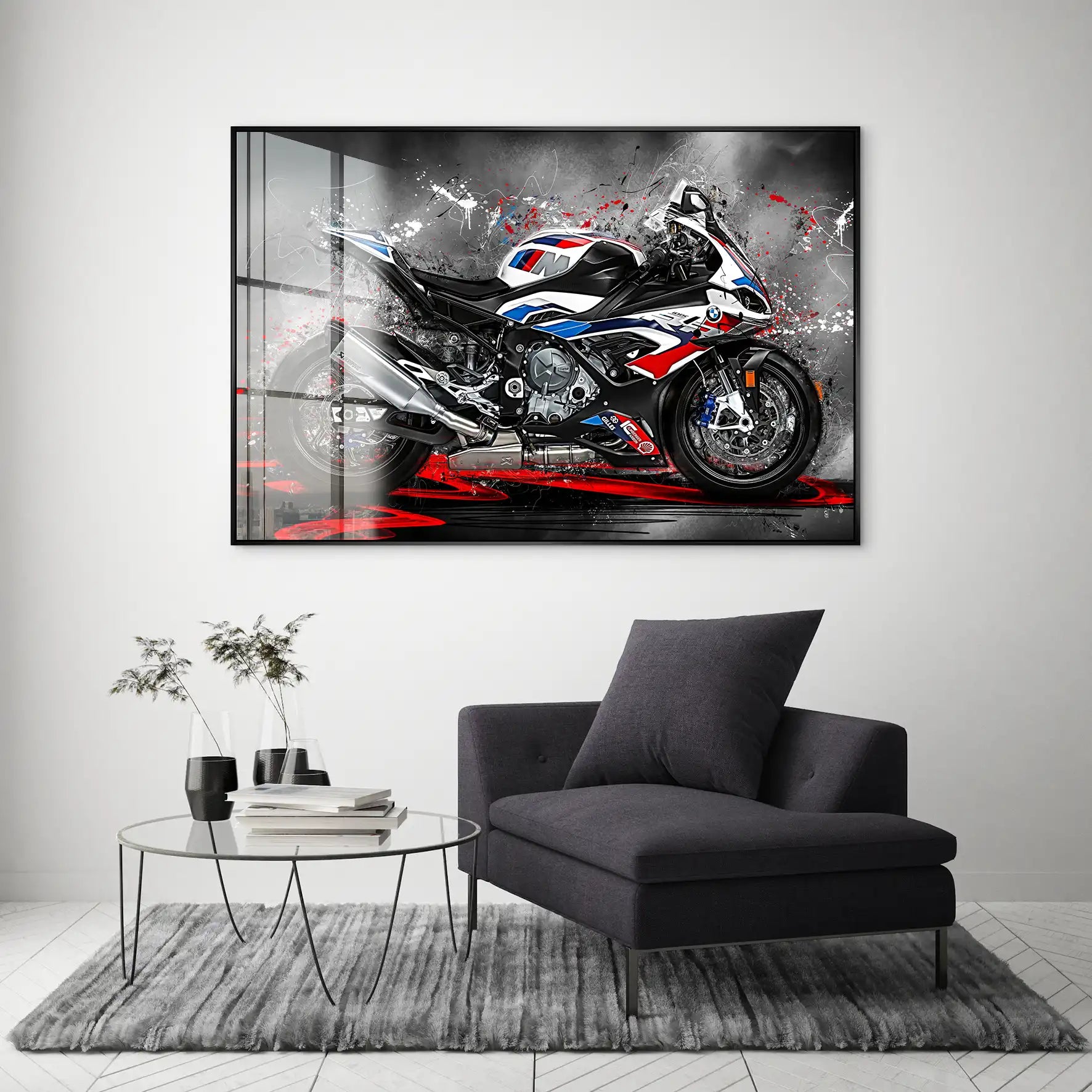 BMW M1000RR Abstrakt Acrylglas Bild INGALERIE