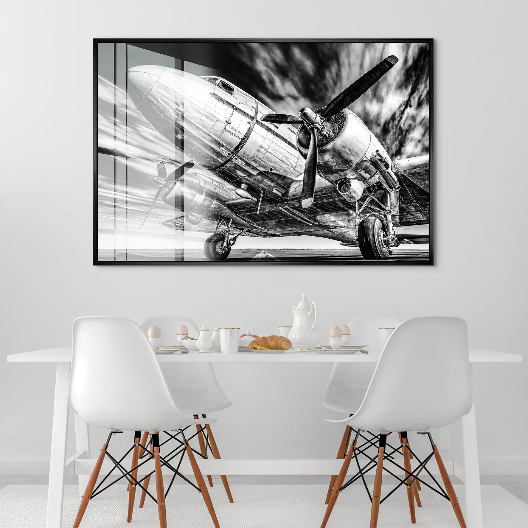 DC3 Old School Flugzeug Acrylglas Bild INGALERIE
