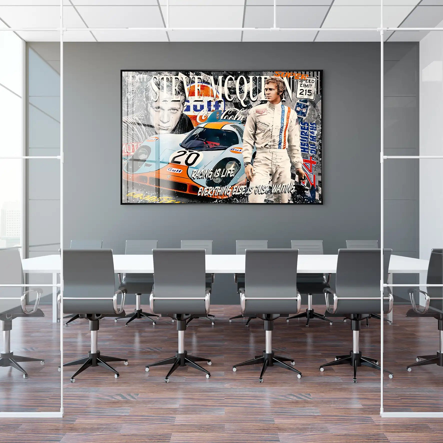 Steve Gulf Racing Acrylglas Bild INGALERIE