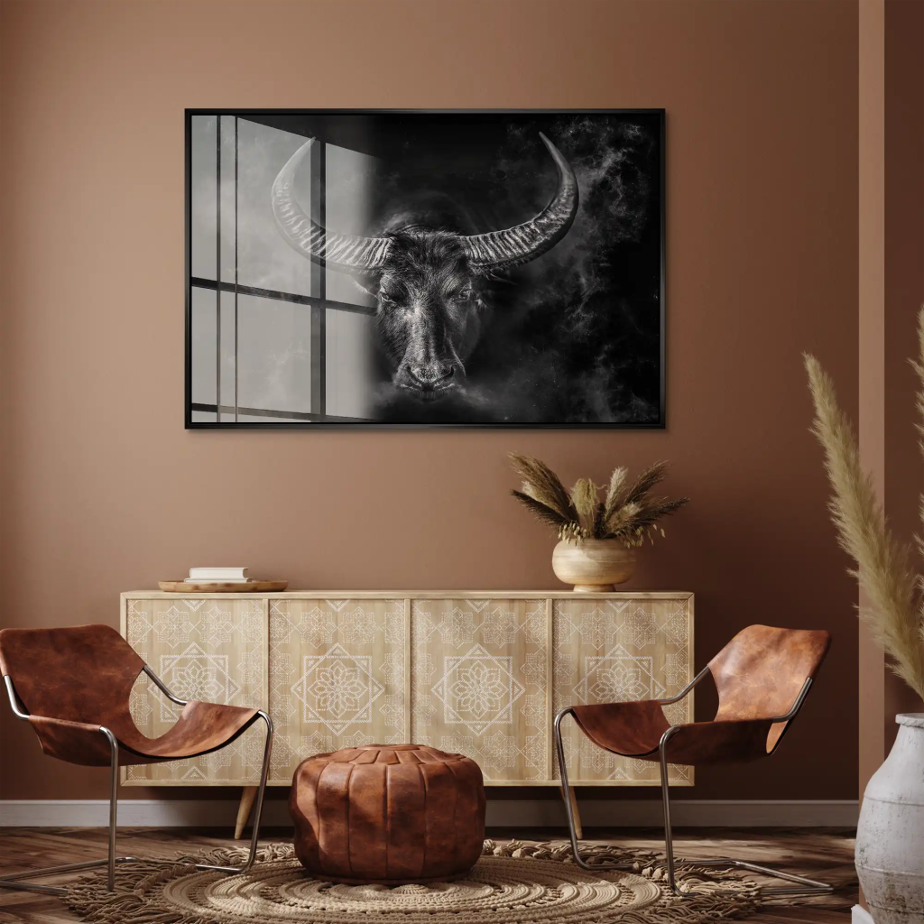 Stier Dark Style Acrylglas Bild INGALERIE