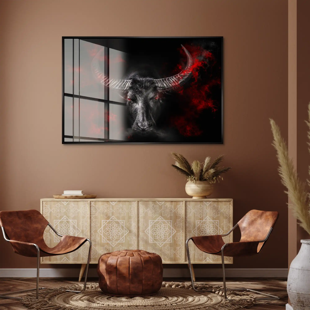 Stier Devil Style Acrylglas Bild INGALERIE
