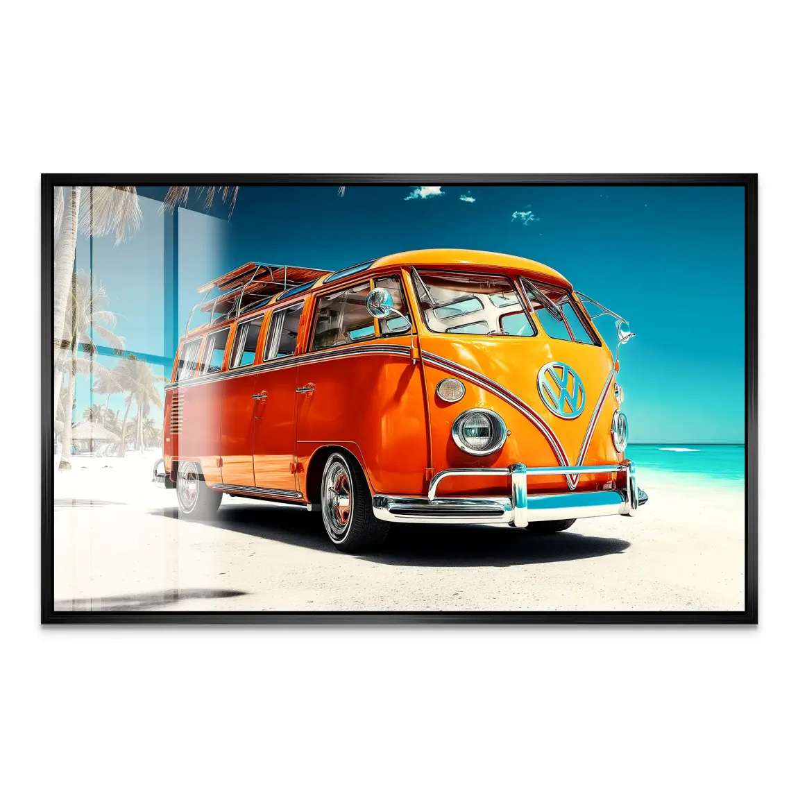 VW Bulli Beach Acrylglas Bild INGALERIE