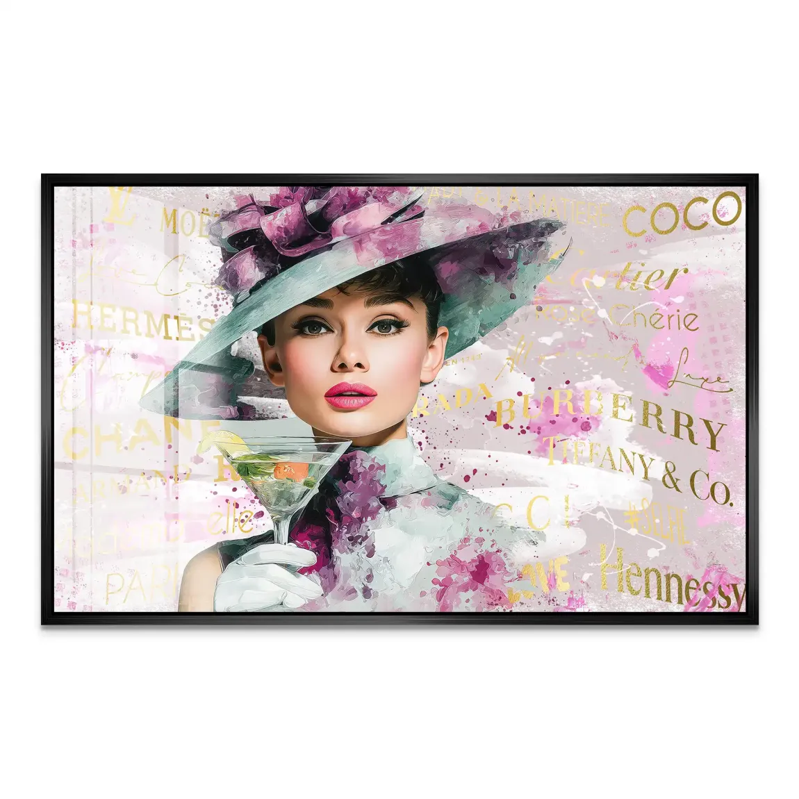 Audrey Hepburn Couture Elegance Acrylglas Bild