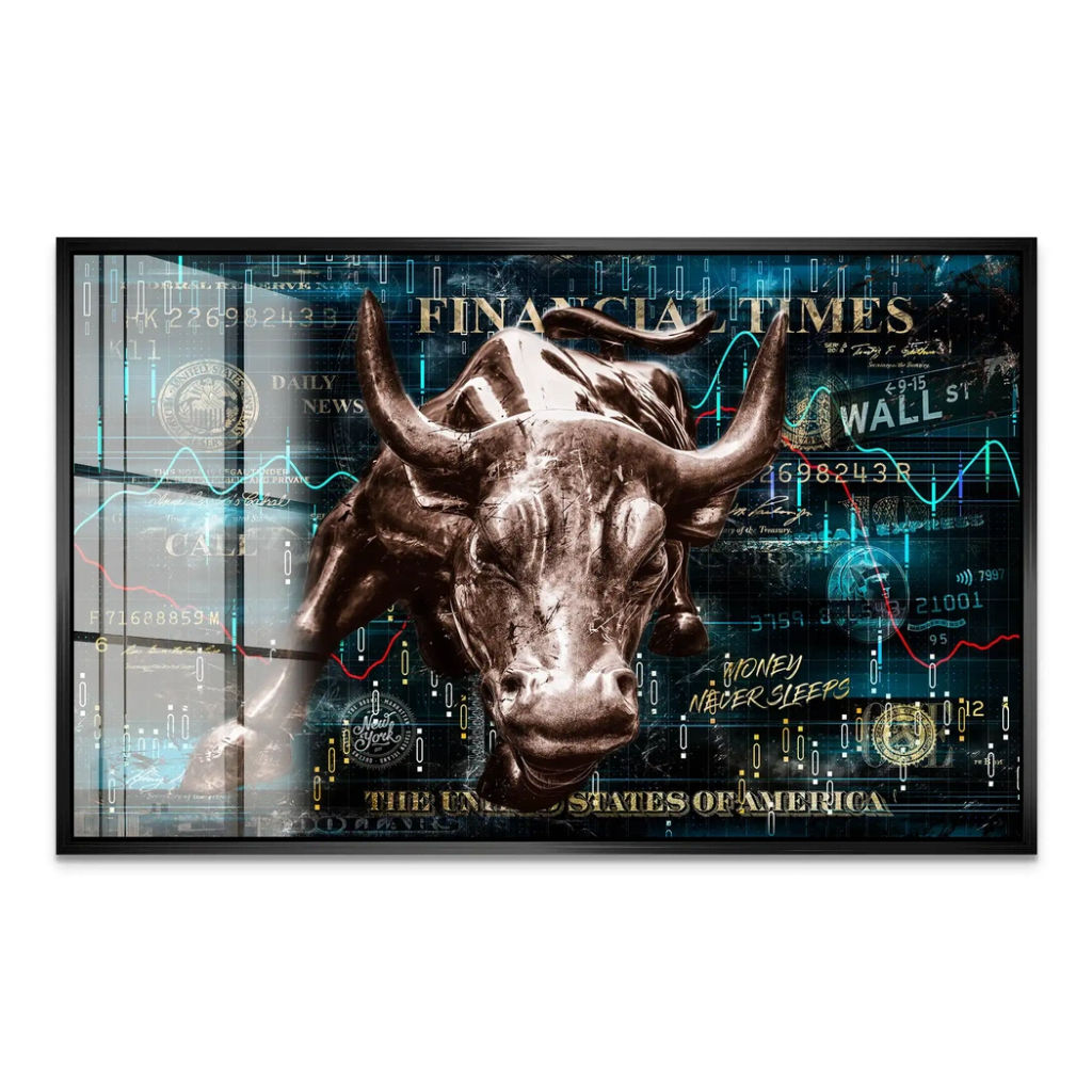 Wallstreet Bulle Pop Art Acrylglas Bild INGALERIE