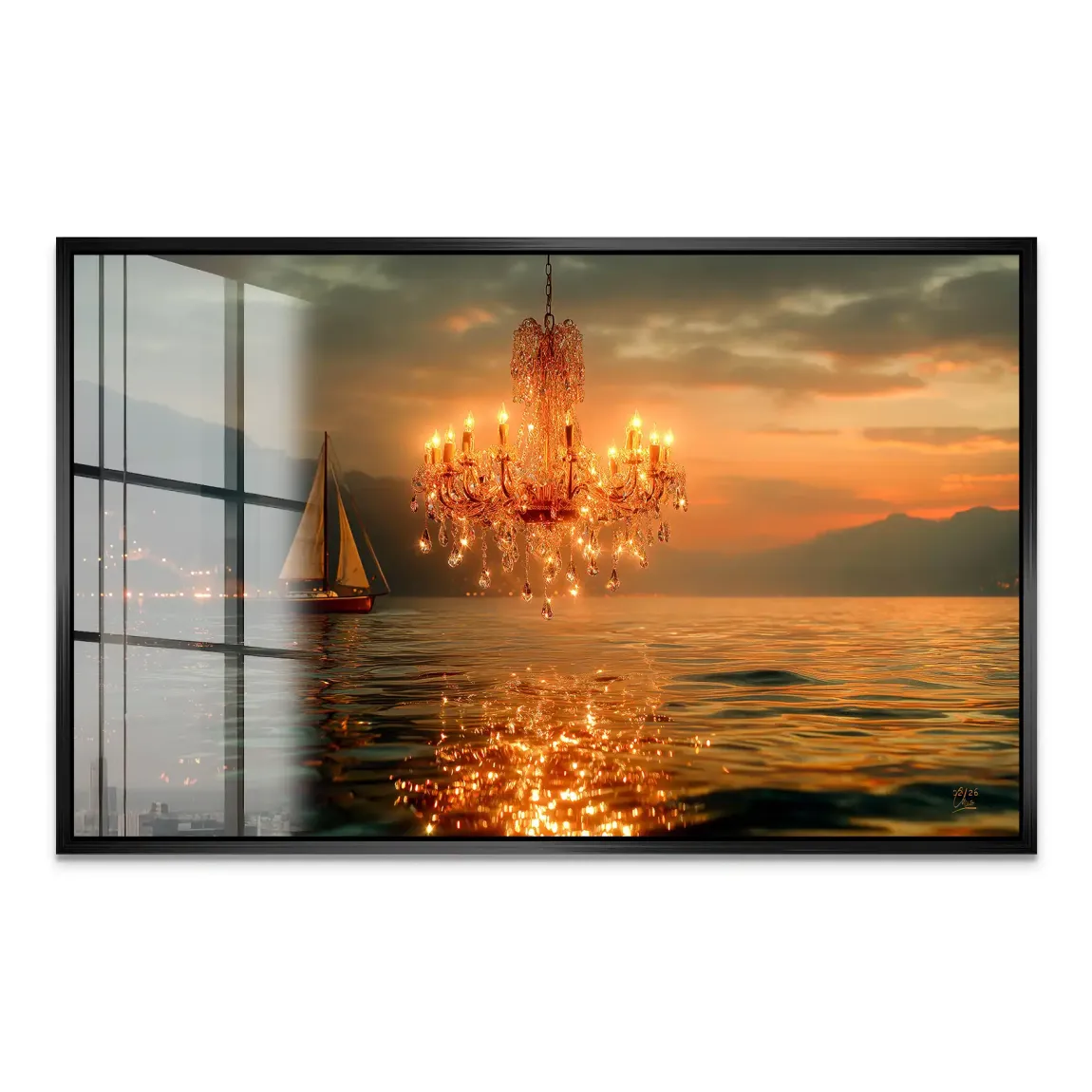 Abendlichter Acrylglas Bild