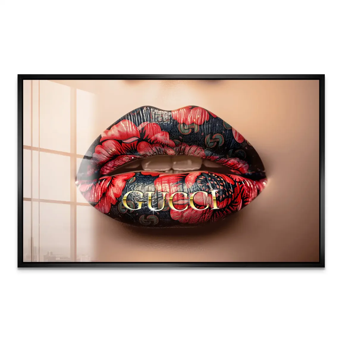 Gucci Lips Acrylglas Bild INGALERIE