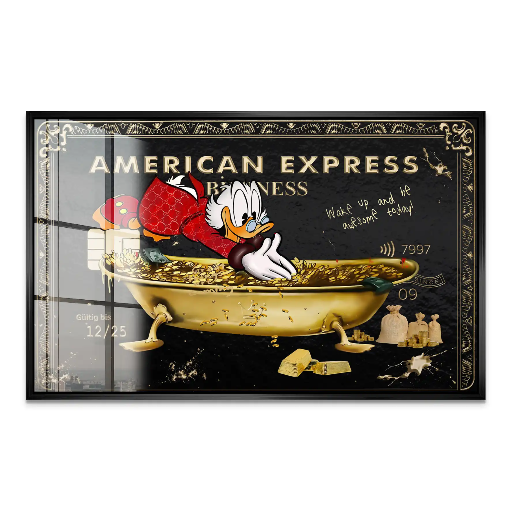 Dagobert Amex Badewanne Edition Acrylglas Bild INGALERIE