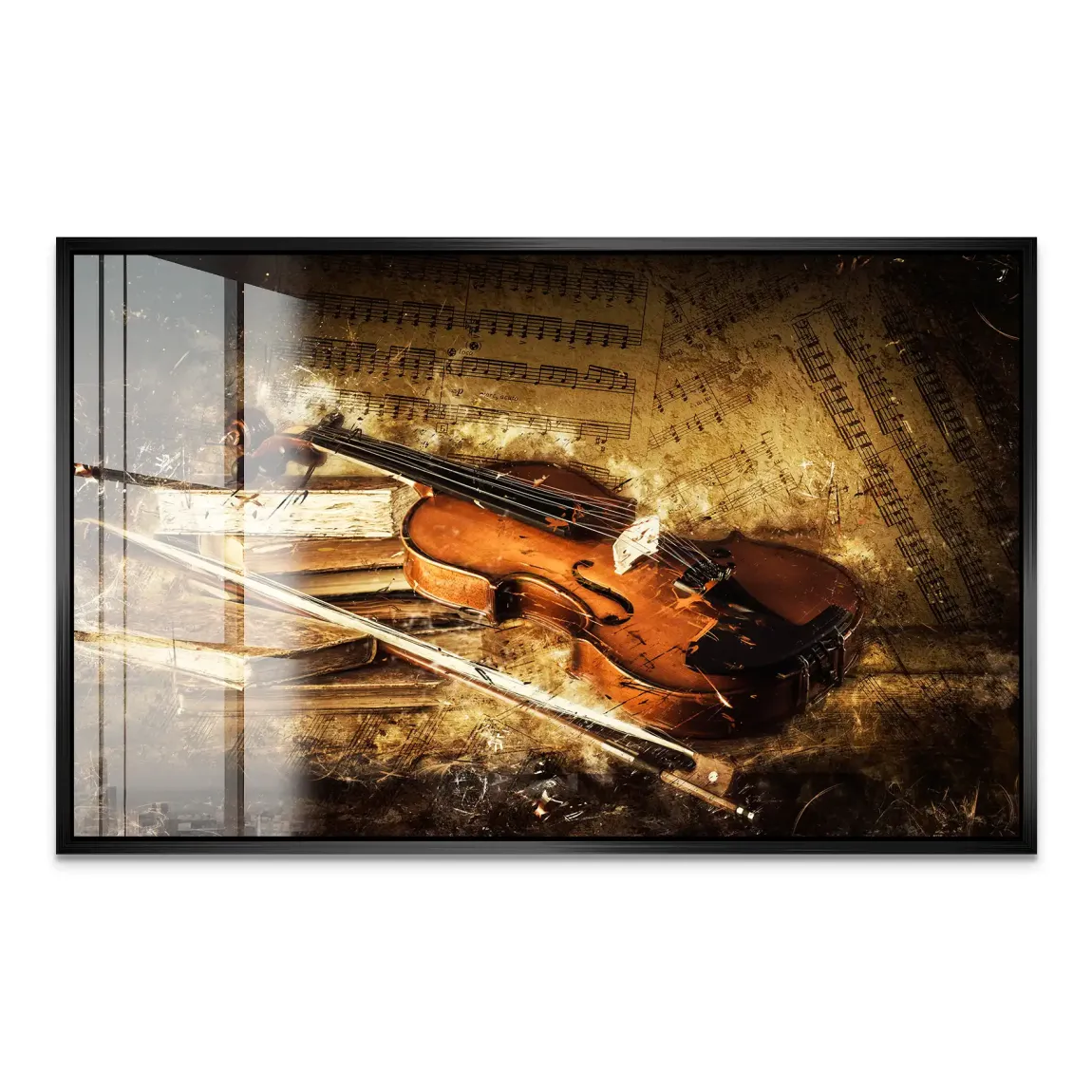 Golden Strings Melodie Acrylglas Bild